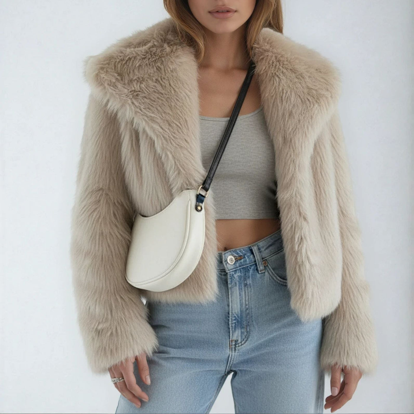 Faux fur jakke
